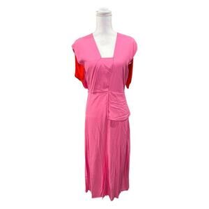 New Bottega Veneta Two-Tone Barbie Pink Cut-Out Midi Dress, US 2/IT 38